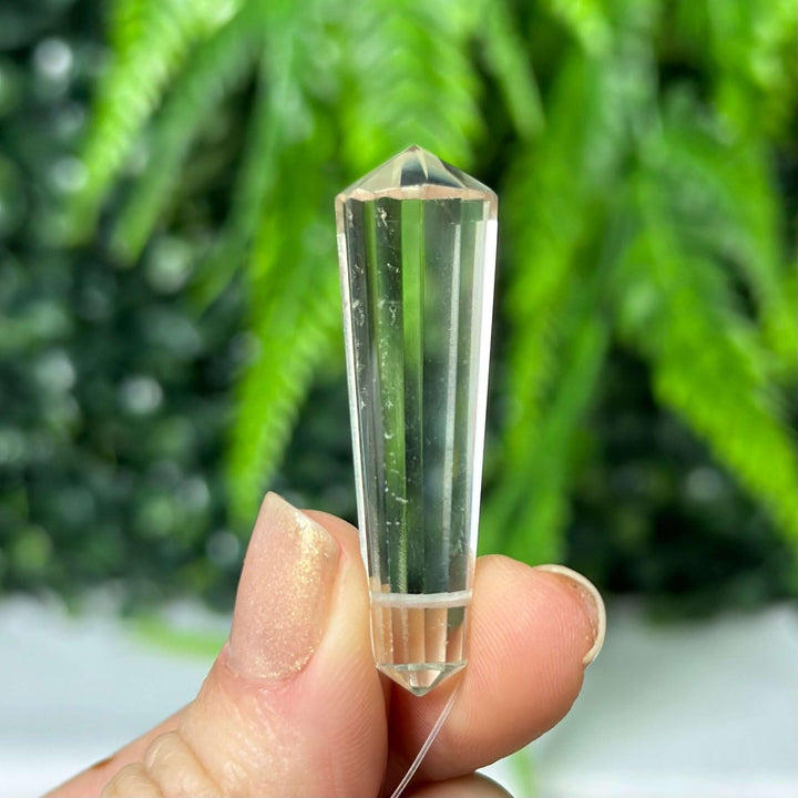 Clear Quartz Vogel for Jewelry Making - With Hole