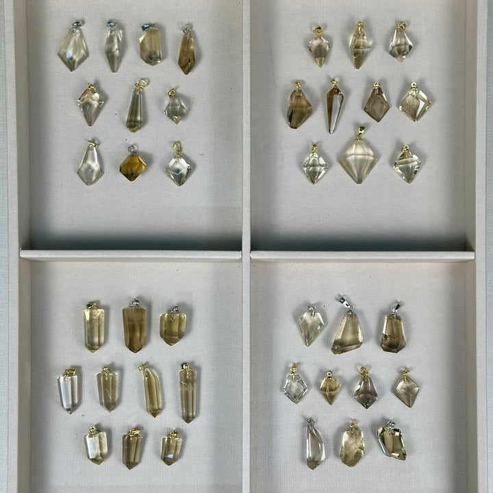 HQ Citrine Free Form Pendants - 10 pcs Lot