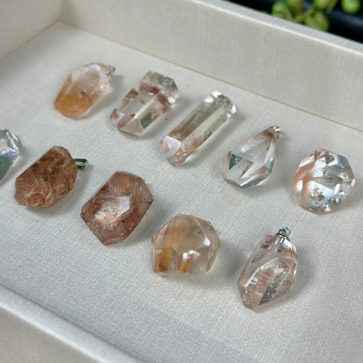 Rutilated Lemurian Pendants Lot