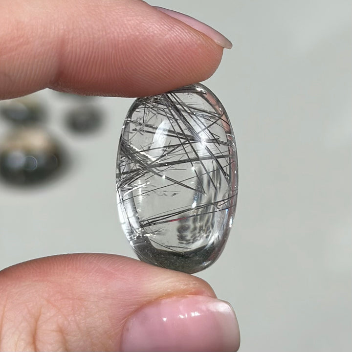 AAA+ Black Rutile Quartz Cabochons