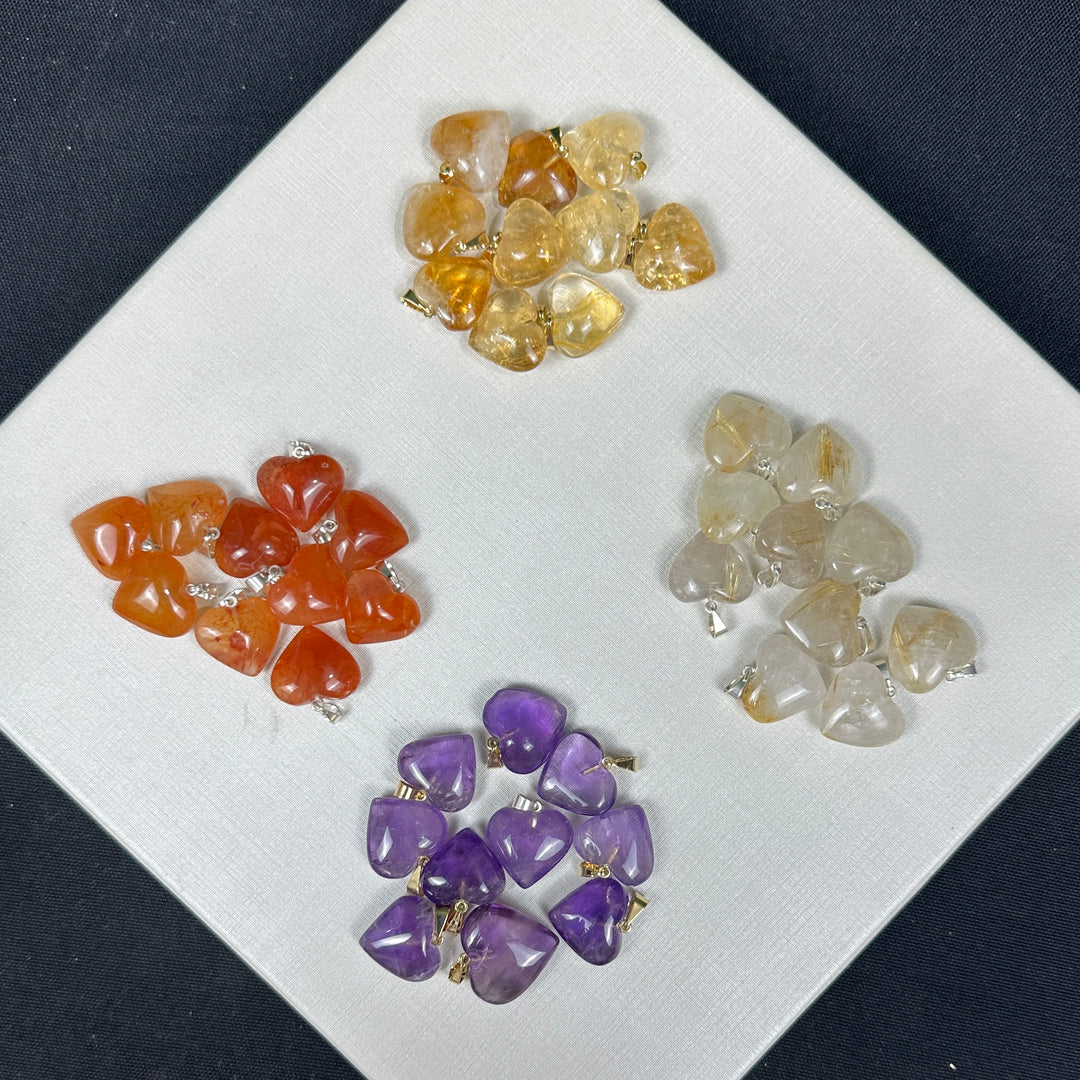 Mini Hearts Pendants - 10 pcs wholesale Set