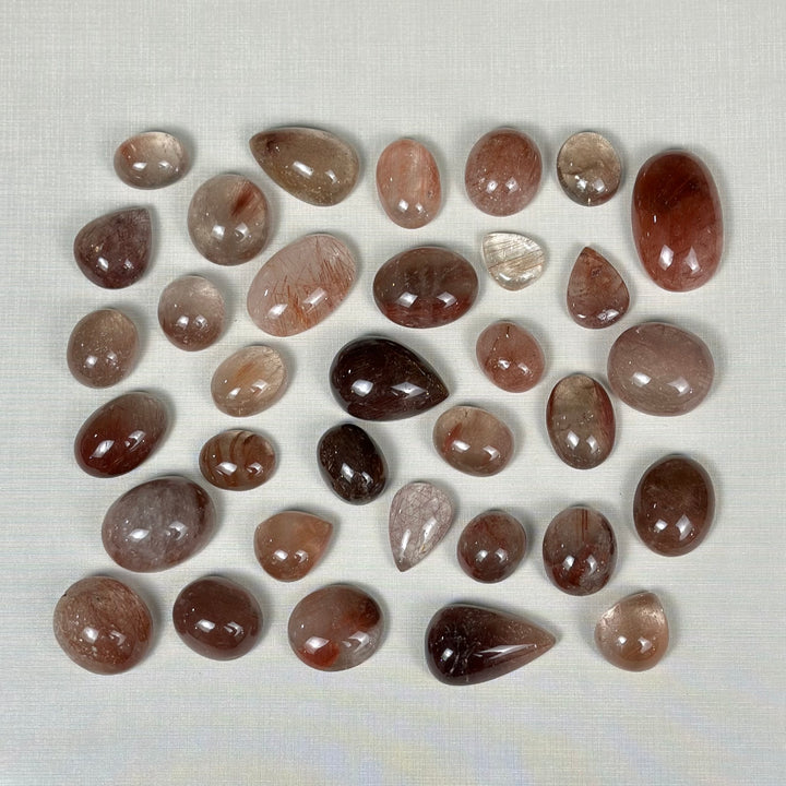 Red Rutile Cabochons Lot