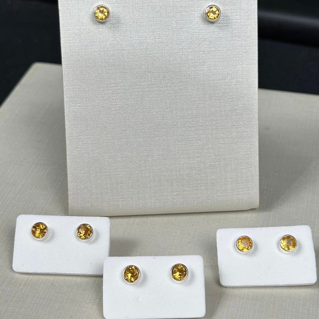 Citrine Earrings 925 Silver