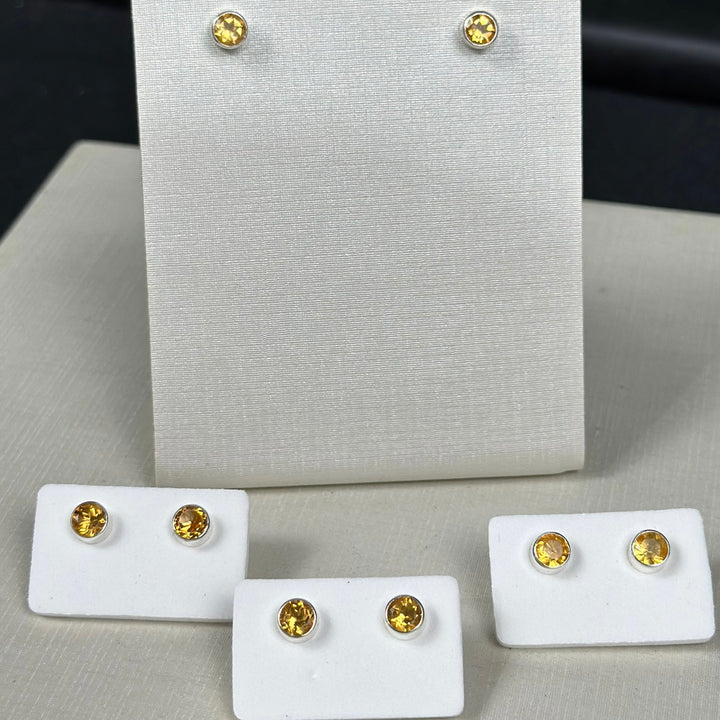 Citrine Earrings 925 Silver