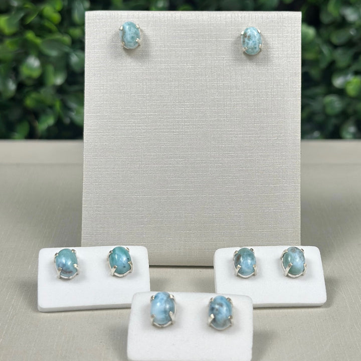 Larimar Earrings 925 Silver