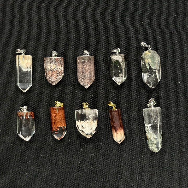Garden Quartz (Lodolite) Pendants - 1O Pieces Batch
