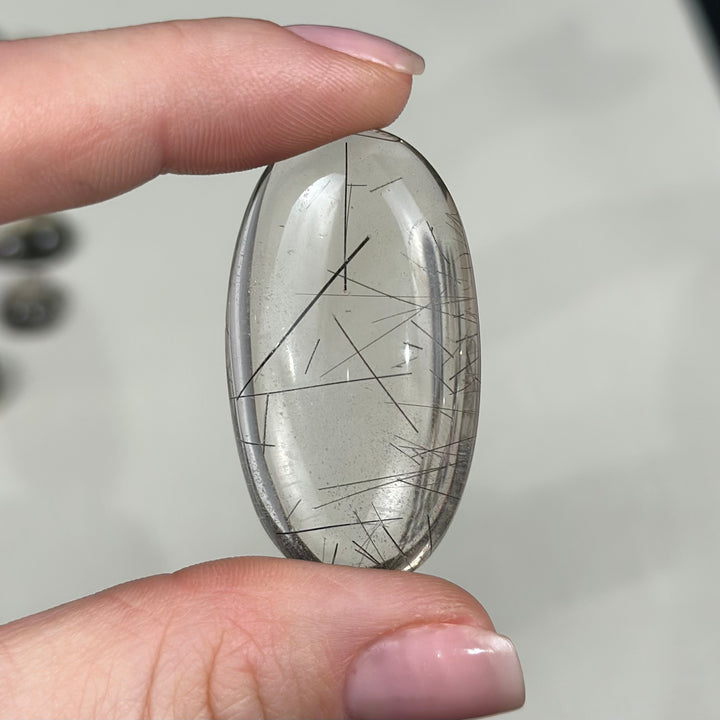 AAA+ Black Rutile Quartz Cabochons