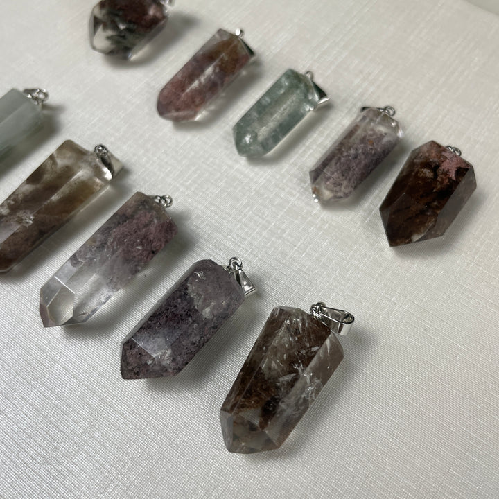 Garden Quartz (Lodolite) Pendants - 1O Pieces Batch