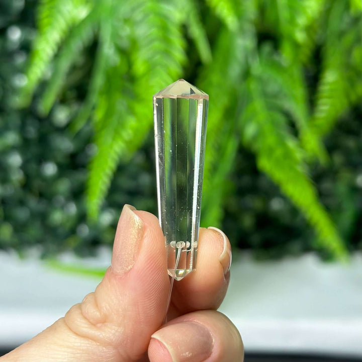 Clear Quartz Vogel for Jewelry Making - With Hole