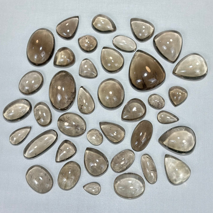 HQ Rutilated Smoky Cabochons Lot