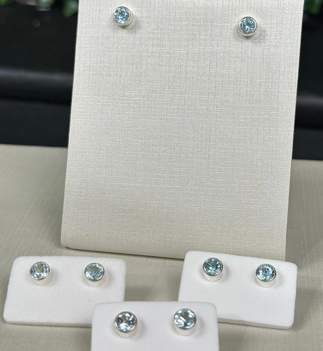 Blue Topaz Earring 925 Silver