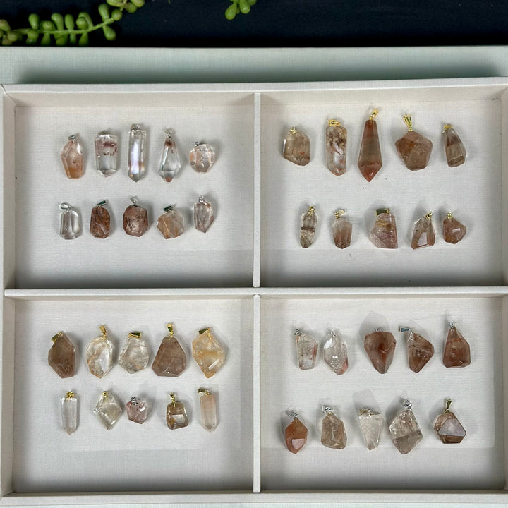 Rutilated Lemurian Pendants Lot