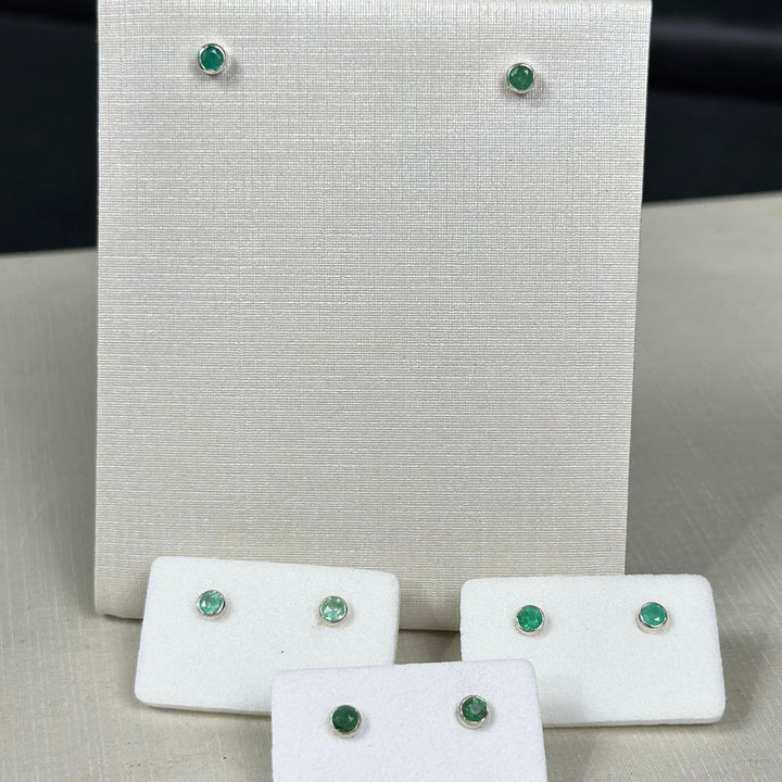 Emerald Earrings 925 Silver