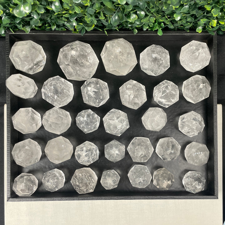 CLEAR QUARTZ FACETED EGGS - 5KG LOT