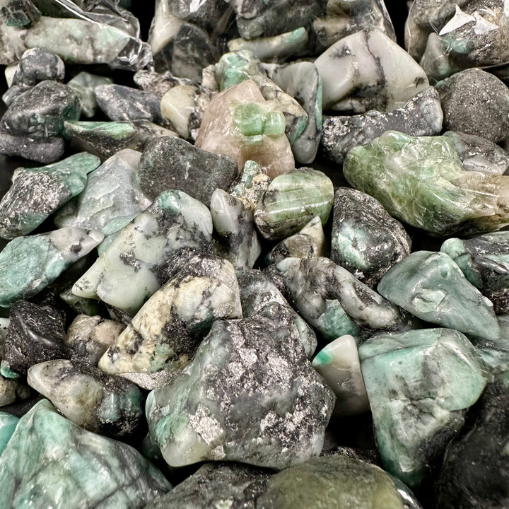 Tumbled Emerald In Matriz - 500g Bag
