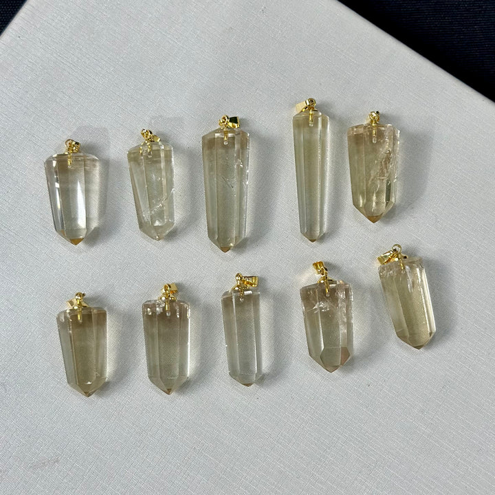 HQ Citrine Towers Pendants - 10 pcs Lot