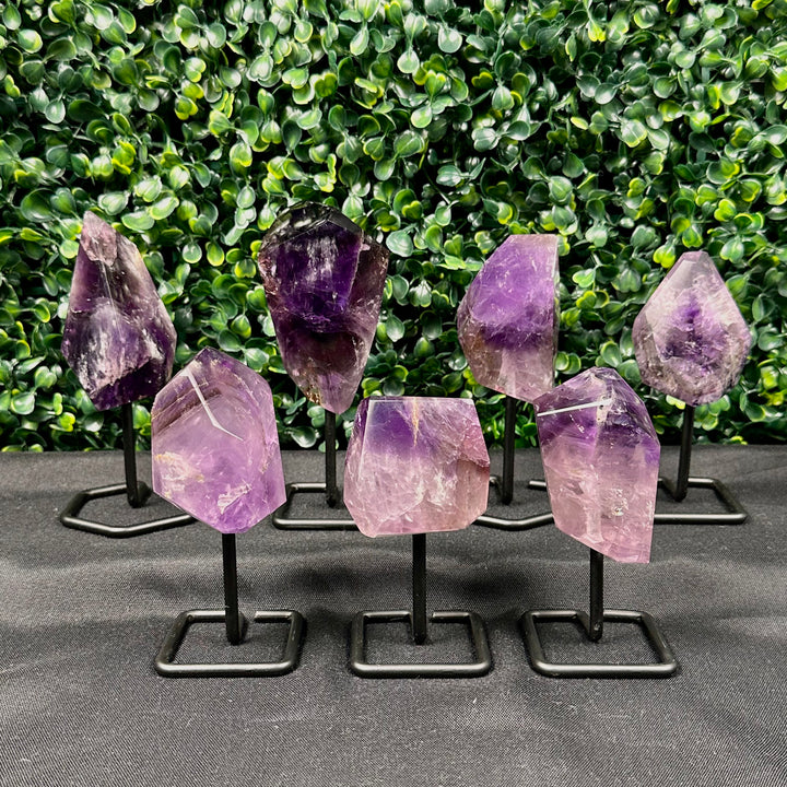Free Form Amethyst In Stand - 7PCS Lot
