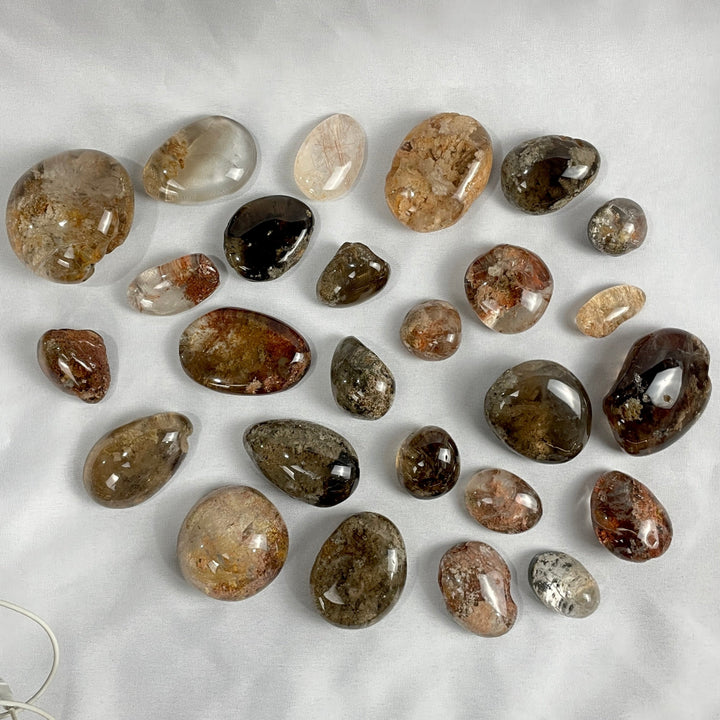 INCLUSION QUARTZ POLISHED LENS WHOLESALE - Amezoni Crystals Wholesale