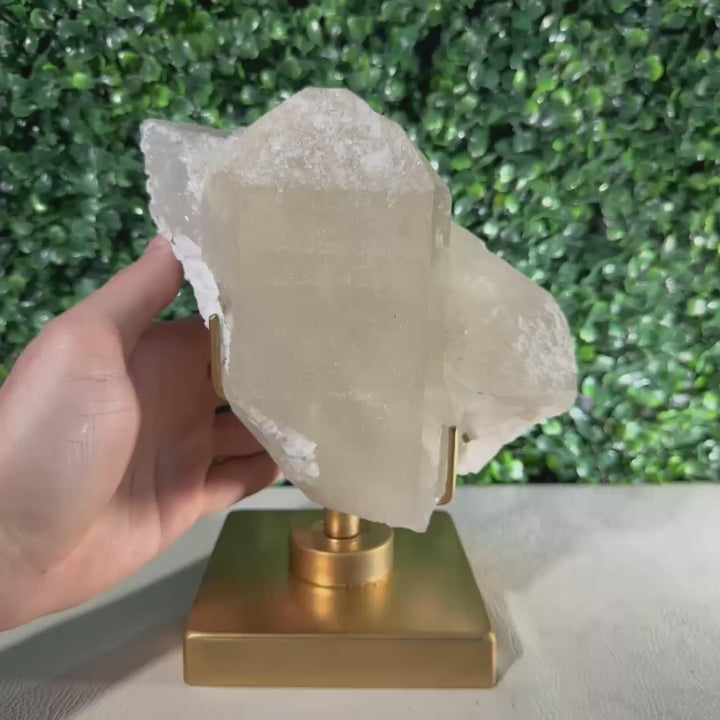 Raw Citrine w/ Spinning Stand