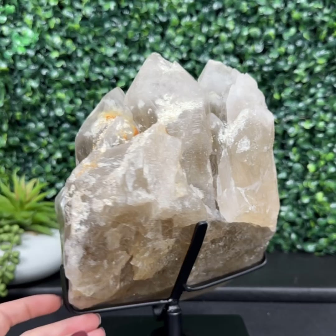 100% Natural Elestial Citrine w/ Stand