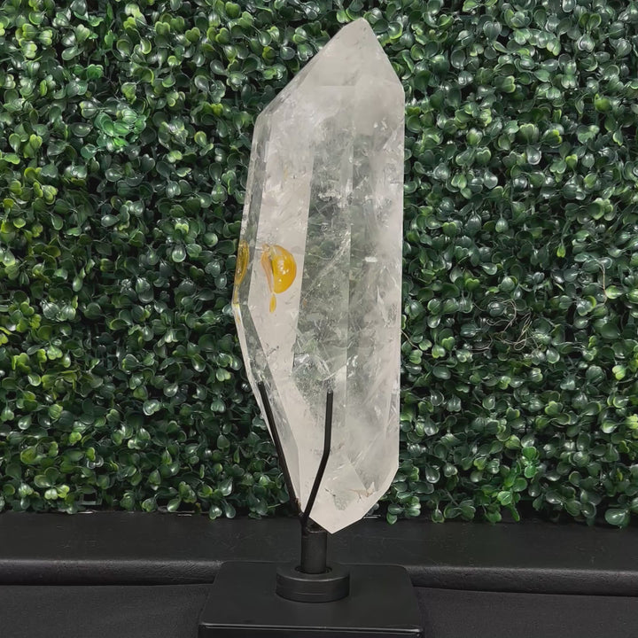 Lemurian Hematite Point w/ Stand