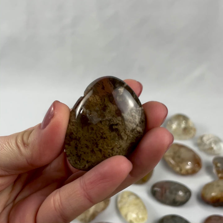 INCLUSION QUARTZ POLISHED LENS - Wholesale Bulk