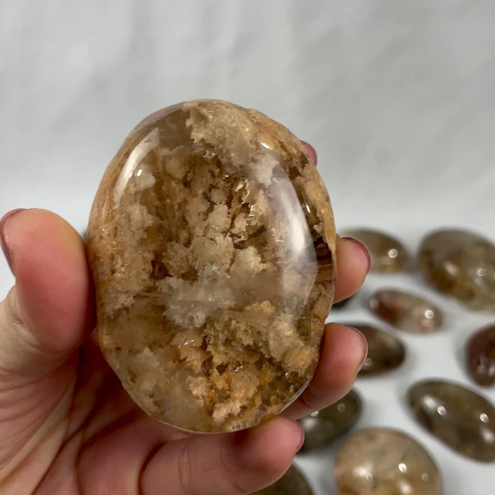 INCLUSION QUARTZ POLISHED LENS - Wholesale Bulk