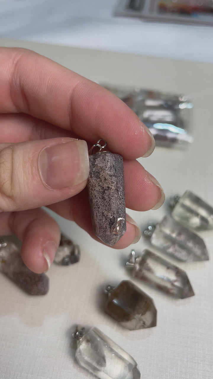 Garden Quartz (Lodolite) Pendants - 1O Pieces Batch