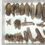 100% Natural Smoky Garden Quartz Lot from Amezoni Crystals, front view