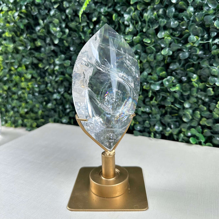 HQ FACETED LEMURIAN W/ SPINNING STAND