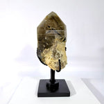 100% Natural Citrine with Tourmaline Inclusion from Amezoni Crystals, front view