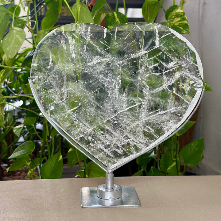 HQ Lemurian Slice Heart w/ Spinning Stand