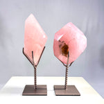 Rose Quartz Free Form With Stand Set