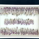 Side view of Amethyst Mini Points showing natural crystal details