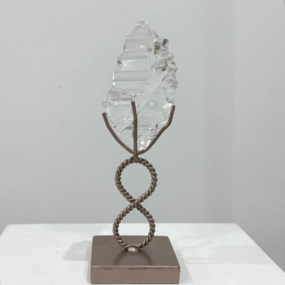 Faceted Lemurian Free Form With Stand