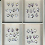 Amethyst Pendant - Rose De France Pendants Lot shown for scale and natural variation
