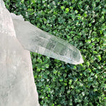 Close-up of Diamantina Quartz Cluster - 100% Natural Laser Cluster with Stand with visible color and formation