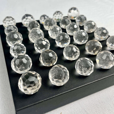 Clear Quartz Briolette Lot from Amezoni Crystals, front view
