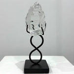 Lemurian Quartz Free Form - High Quality Semi Polished Faceted Lemurian Free Form shown for scale and natural variation