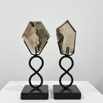 High Quality Smoky Rutilated Garden Quartz Slice