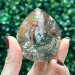 Close-up of Lemurian Quartz Lot - HQ Faceted Smoky Lemurian Lot with visible color and formation