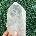Close-up of Lightning Strike Quartz Lot with visible color and formation