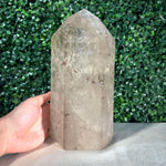 XL Smoky Quartz Tower from Amezoni Crystals, front view