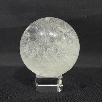 Lemurian Quartz Sphere from Amezoni Crystals, front view