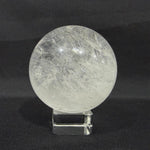 Lemurian Quartz Sphere from Amezoni Crystals, front view