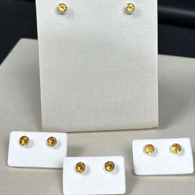 Citrine Earrings 925 Silver