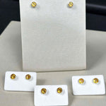 Citrine Earrings 925 Silver Lot from Amezoni Crystals, front view