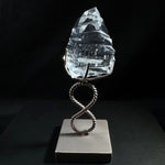 High Quality Blue Needle Faceted Lemurian With Stand