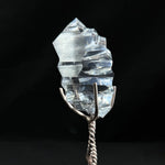 High Quality Blue Needle Faceted Lemurian With Stand