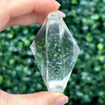 Close-up of Premium Quality Faceted Lemurian Quartz Lot with visible color and formation